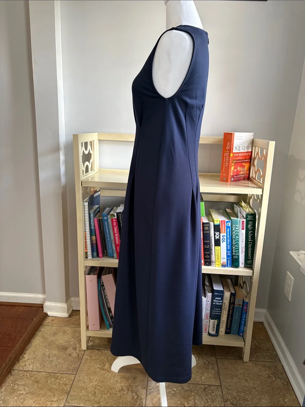 J. Crew Nadia Midi Dress in Stretch Twill